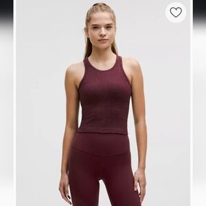 New✨️ Lululemon Ebb to Street Cropped Racerback Tank Top Sparkle 4